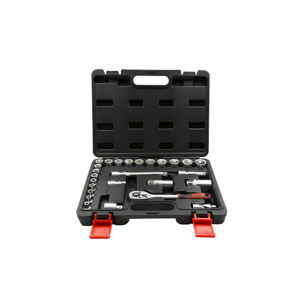 Kit Krino 26 Pezzi Set Bussole da 6 a 24 + Accessori 3/8 con Valigetta